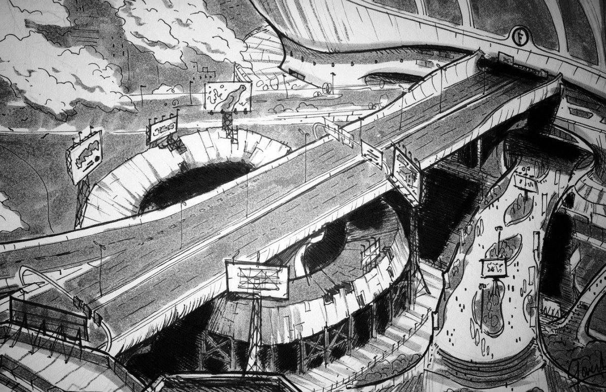 Nieuw stadion naast de Kuip: doemscenario of toekomstscenario? Illustratie: Govert van der Heijden Govart.nl